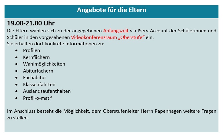 Angebot für Eltern