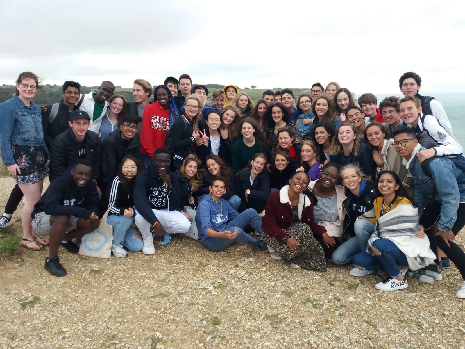 Gruppenfoto in Etretat